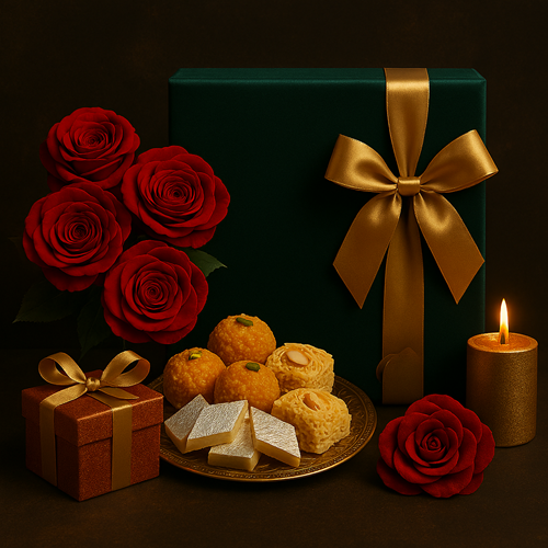 Luxury traditional sweets and festive gift box delivery